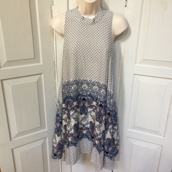 Francesca's Alya Paisley Boho Sleeveless Dress - Picture 1 of 14